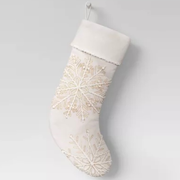Target Wondershop Holiday Christmas Snowflake Stocking New NWT - Picture 1 of 4